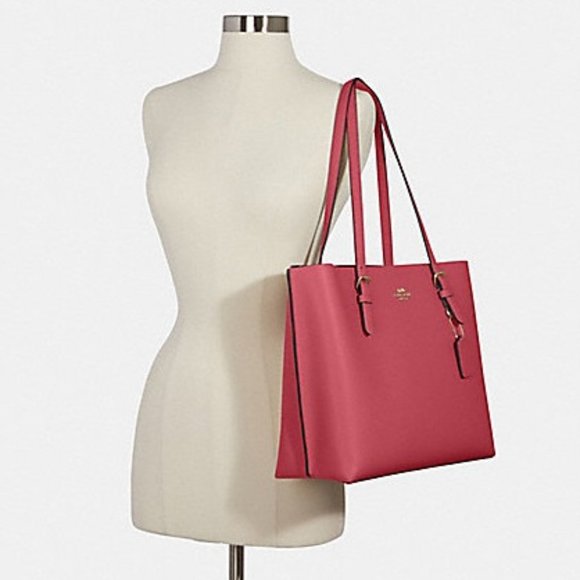 Coach Mollie Tote Gold/Strawberry Haze - Picture 4 of 16